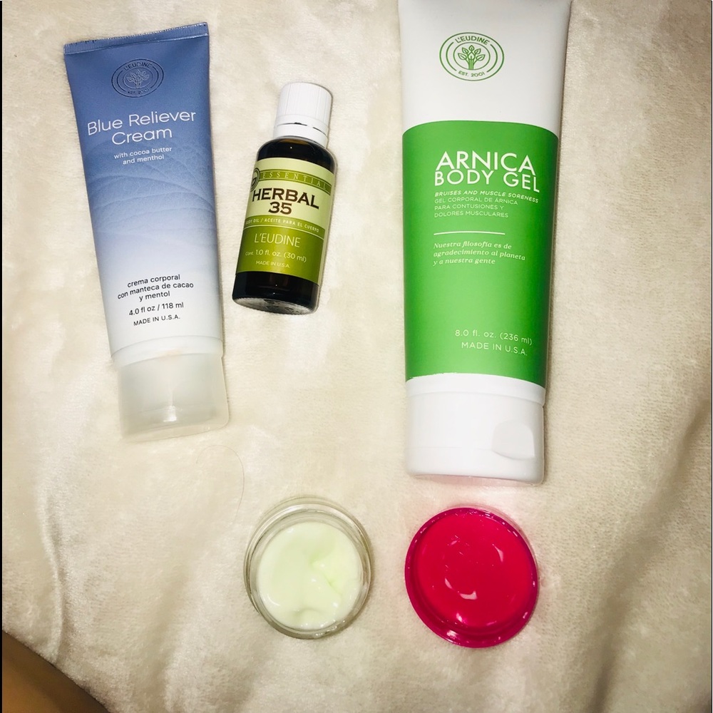 Leucine relieve creams and oils